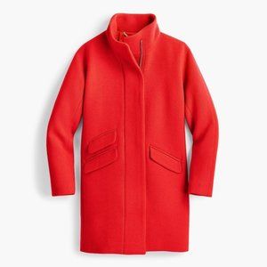 JCREW Size 00 Red Cocoon Coat